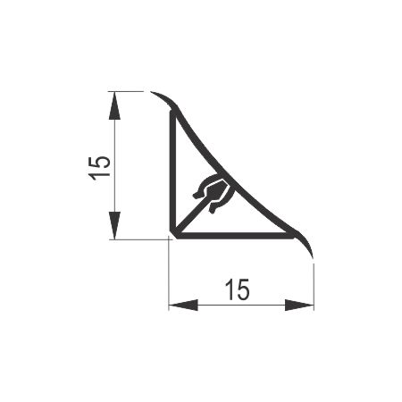 DP 15x15 PVC diht profili za radne ploče