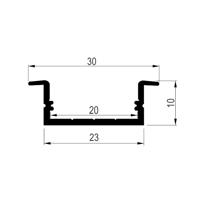 LED U 2810 ugradni profil za LED traku 2m
