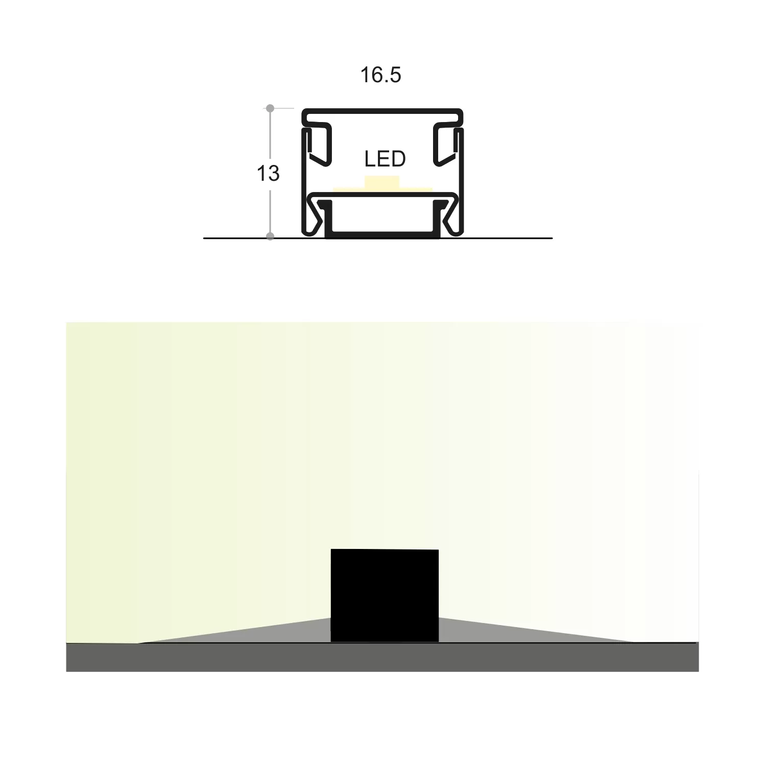 LED N WIND al.profil 3m bakar